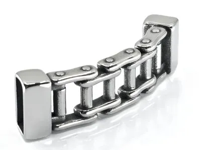 Zwischenteil aus Edelstahl für Schnüre Ø 2 x 6 mm • Vintage