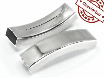 Zwischenteil aus Edelstahl für Schnüre Ø 2 x 5 mm