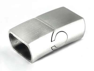 Magnetverschluss Edelstahl für Schnüre 2 x Ø 6,0 mm (6 x 12 mm)
