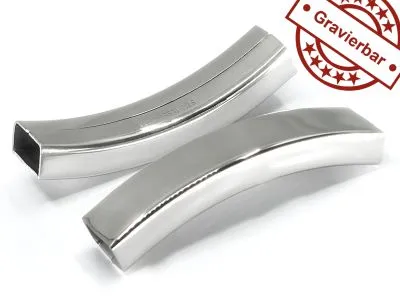 Zwischenteil aus Edelstahl für Schnüre Ø 2 x 4 mm