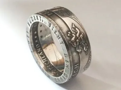 Münzring BRD 10 Euro 2007 Wilhelm Busch Silber 925er Größe 56 bis 74