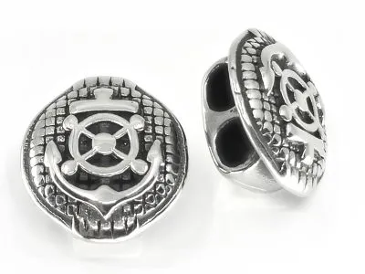 Zwischenteil aus Edelstahl für Schnüre Ø 2 x 5 mm • Vintage