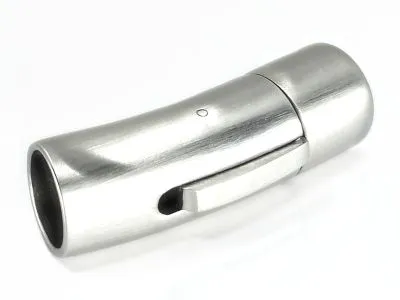 Bajonettverschluss Edelstahl für Schnüre Ø 8,0 mm 30 x 10 mm • Silber matt