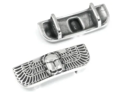 Zwischenteil aus Edelstahl für Schnüre Ø 2 x 6 mm • Vintage