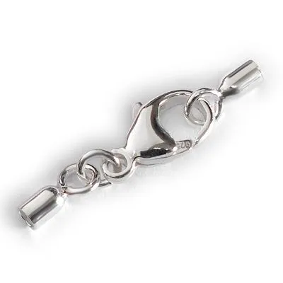 Karabiner Silber 925 Verschluss Set für Schnüre Ø 2,0 mm