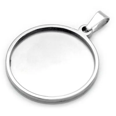 Anhänger Rohling Edelstahl Ø 23,5 mm - Deutschland 1 DM 1950 - 2001 • Personalisierbar