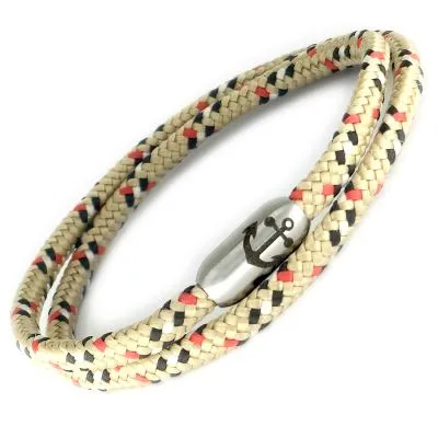 Segeltau Armband Ø 2 x 4 mm mit Edelstahl Magnetverschluss • Farbauswahl - optional mit Anker Gravur
