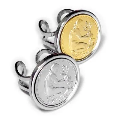 Münzring BRD 50 Pfennig 1949 - 2001 mit Datum Kulturfrau Größe 48 bis 60