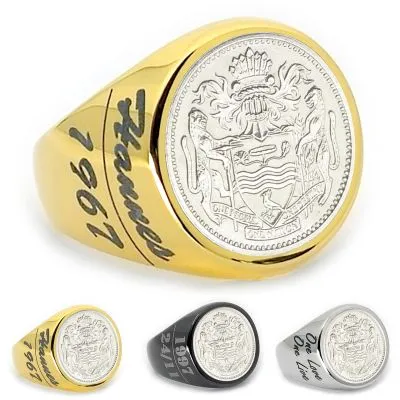 Münzring Guyana 10 cents 1967-1992 Staatswappen Edelstahl • Personalisierbar