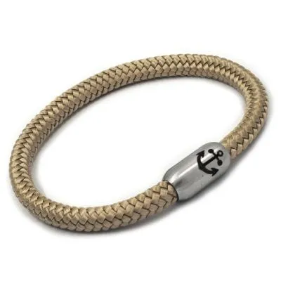 Segeltau Armband Ø 6 mm mit Edelstahl Magnetverschluss • Farbauswahl - optional mit Anker Gravur