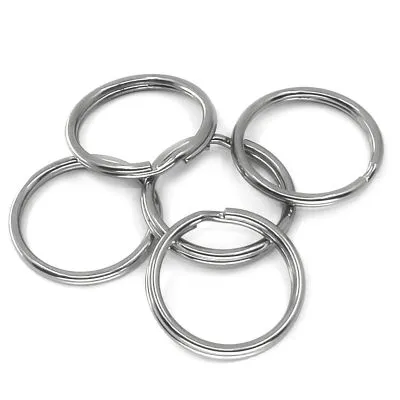 Schlüsselring Edelstahl groß 24 / 28 mm (5 Stück)