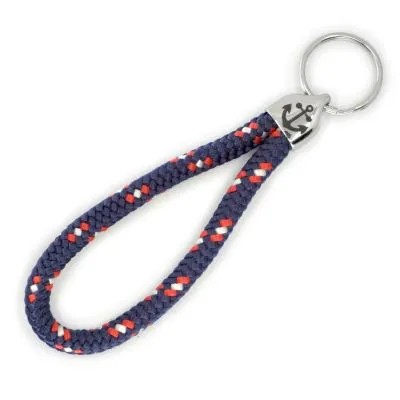 Schlüsselanhänger aus 6 mm Segeltau mit Edelstahl Verbinder • Viele Farben und Größen verfügbar