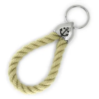 Schlüsselanhänger aus 10 mm Segeltau mit Edelstahl Verbinder • Viele Farben und Größen verfügbar