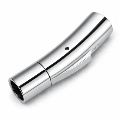 Bajonettverschluss Edelstahl für Schnüre Ø 4,0 mm 23 x 5 mm • Silber glänzend