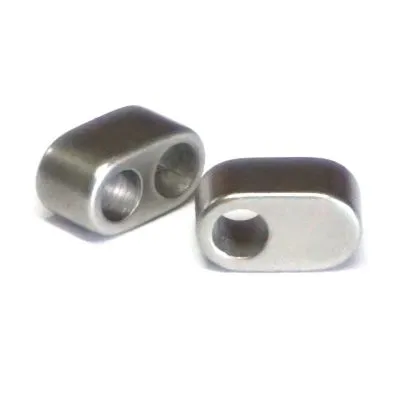 Spacer - Zwischenstück aus Edelstahl für Schnüre 2 x Ø 4,0 mm (2 Stück)