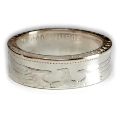 Münzring Deutsches Reich 2 Reichsmark Adler 1936-39 Silber 625er Größe 52 bis 60 • Finish Silber