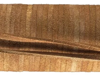 Lederschnur flach 3 x 1,5 mm Wildleder Natur 1 Meter