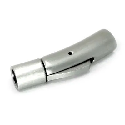 Bajonettverschluss Edelstahl für Schnüre Ø 5,0 mm 30 x 7 mm • Silber matt