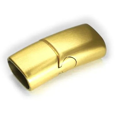 Magnetverschluss Edelstahl für Schnüre 2 x Ø 6,0 mm • Gold matt