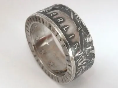 Münzring BRD 10 Euro 2002 Museumsinsel Berlin Silber 925er Größe 56 bis 74