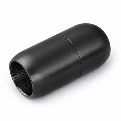 Magnetverschluss Edelstahl für Schnüre Ø 8,0 mm • Schwarz matt