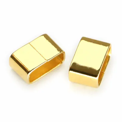 Spacer - Zwischenstück aus Edelstahl für Schnüre 2 x Ø 4,0 mm • Gold glänzend, personalisierbar