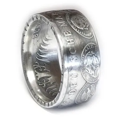Münzring BRD 10 Mark 1998 50 Jahre Deutsche Mark Silber 925er Größe 56 bis 72
