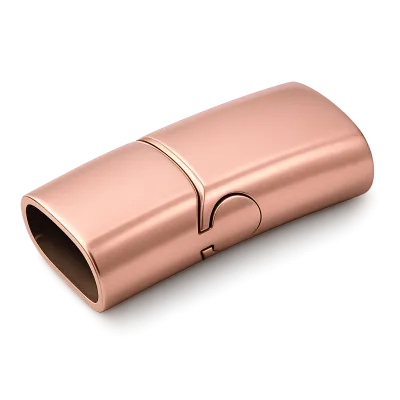 Magnetverschluss Edelstahl für Schnüre 2 x Ø 4,0 mm • Rosé glänzend