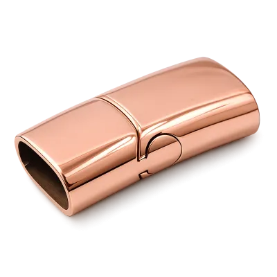 Magnetverschluss Edelstahl für Schnüre 2 x Ø 6,0 mm • Rosé glänzend