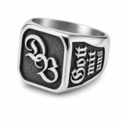 Siegelring Edelstahl mit individueller Tiefengravur 16x16 mm • Personalisierbar