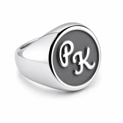 Siegelring Edelstahl mit Monogramm Tiefengravur 16x16 mm • Personalisierbar