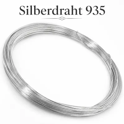 Silberdraht 935 Silber - Rund Ø 0,2 mm - 1 Meter