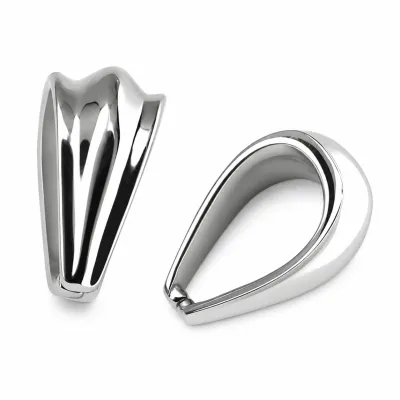 Anhängerschlaufe Edelstahl HxB 16 × 7,5, Farbton silber glänzend