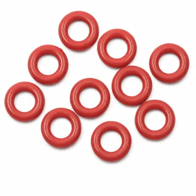 Abstandshalter aus Silikon Ø 4 / 8 mm, Farbton Rot (10 Stück)