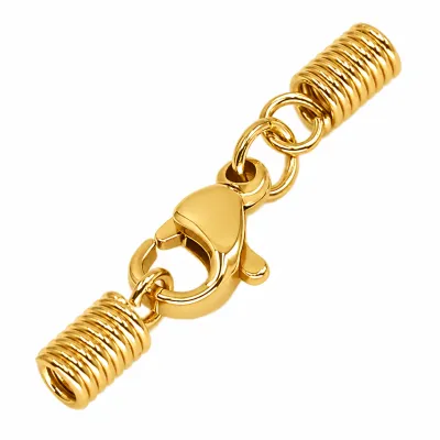 Karabinerverschluss aus Edelstahl für Schnüre Ø 2,0 mm, Farbton gold glänzend
