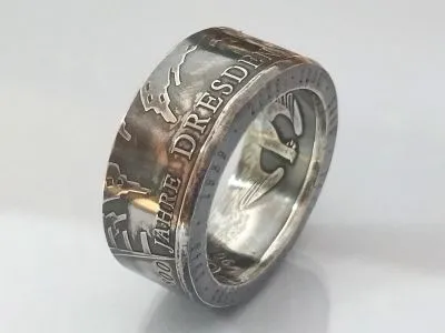 Münzring BRD 10 Euro 2006 800 Jahre Dresden Silber 925er Größe 56 bis 74