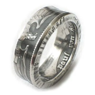 Münzring Deutsches Reich 5 Reichsmark Adler 1936-39 Silber 900er Größe 52 bis 72 • Finish Vintage