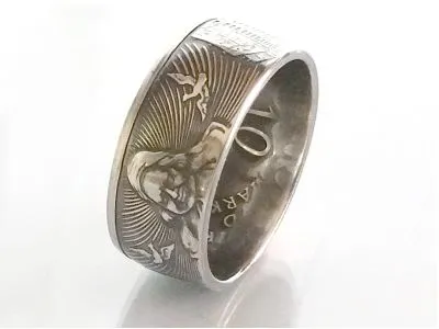 Münzring BRD 10 Mark 1998 Franckesche Stiftungen Silber 925er Größe 56 bis 72