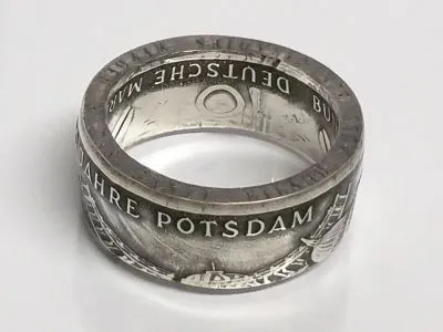 Münzring BRD 10 Mark 1993 1000 Jahre Potsdam Silber 625er Größe 56 bis 72