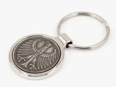 Metall Schlüsselanhänger 5 Mark Adler 1951 bis 1974 aus Silber 625er