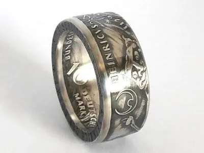 Münzring BRD 10 Mark 1995 Heinrich der Löwe Silber 625er Größe 56 bis 72