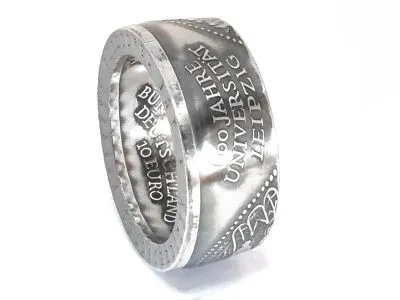 Münzring BRD 10 Euro 2009 600 Jahre Universität Leipzig Silber 925er Größe 56 bis 74