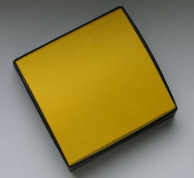 Schmuckschachten aus Karton schwarz/gelb, Außenmaß: 95 x 95 x 31mm