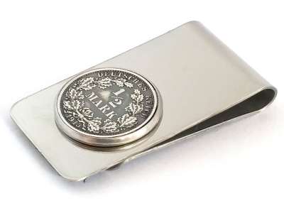 Geldclip 1/2 Mark Münze Kaiserreich Silber 900er vintage personalisierbar