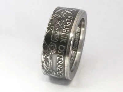 Münzring Österreich 10 Euro 2009 Richard Löwenherz Silber 925er Größe 56 bis 74
