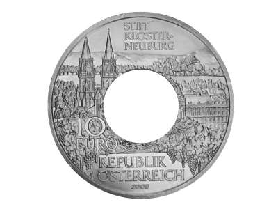 Münzring Österreich 10 Euro 2008 Stift Kloster-Neuburg Silber 925er Gr. 56 bis 74