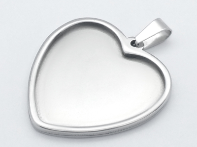 Anhänger Rohling Edelstahl Herz BxH ca.: 29x30mm personalisierbar