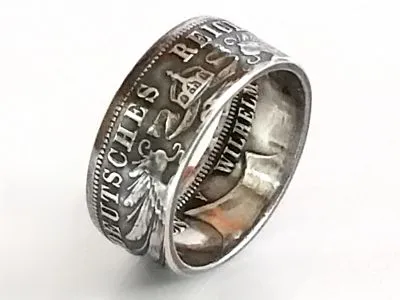 Münzring Kaiserreich 3 Mark Wilhelm II Preußen Silber 900er Größe 60 bis 74