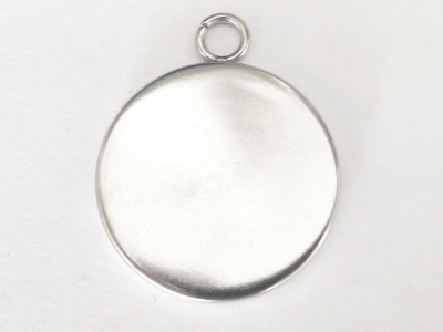 Anhänger Rohling Edelstahl rund / Innen Ø 20 mm - personalisierbar