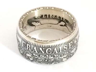 Münzring Frankreich 10 Francs 1965 Silber 900er Größe 60 bis 74